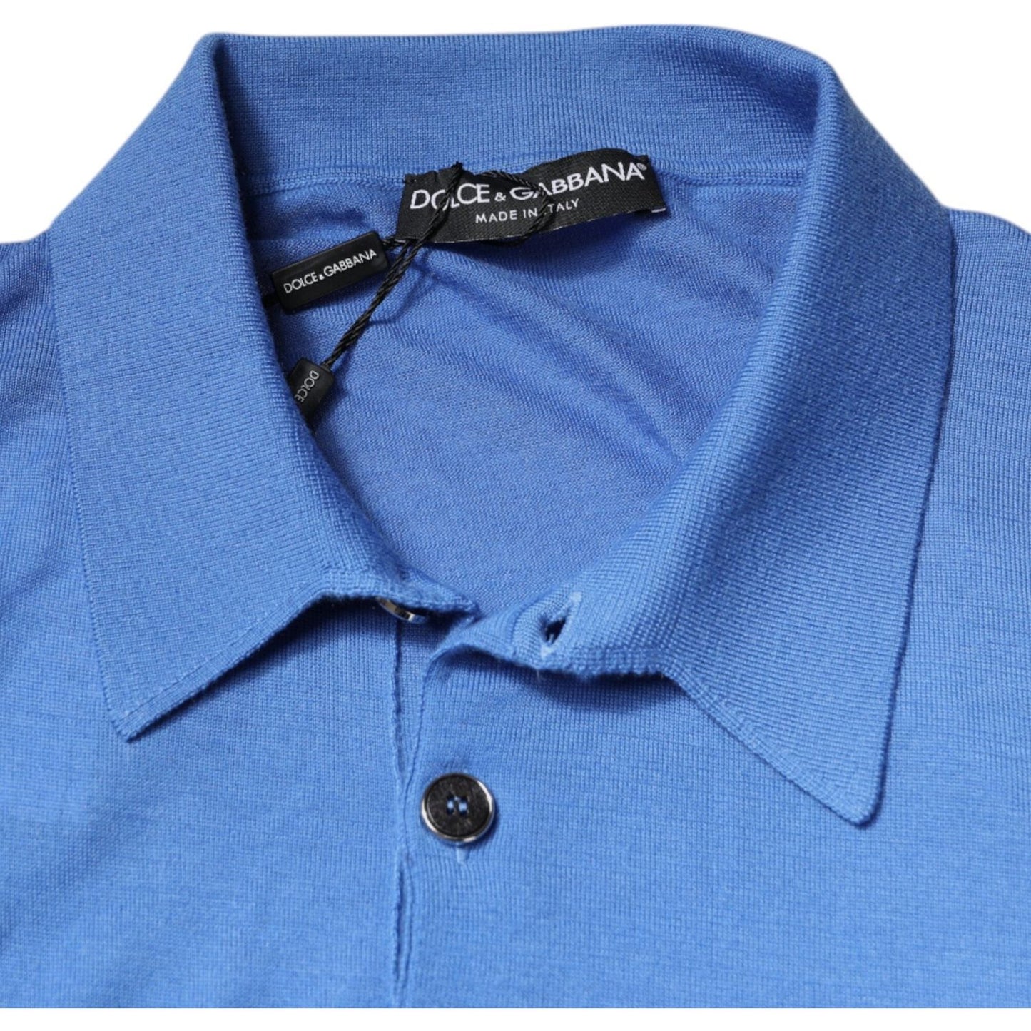 Dolce & Gabbana Blue Collared Short Sleeves Polo T-shirt TSH87784-58