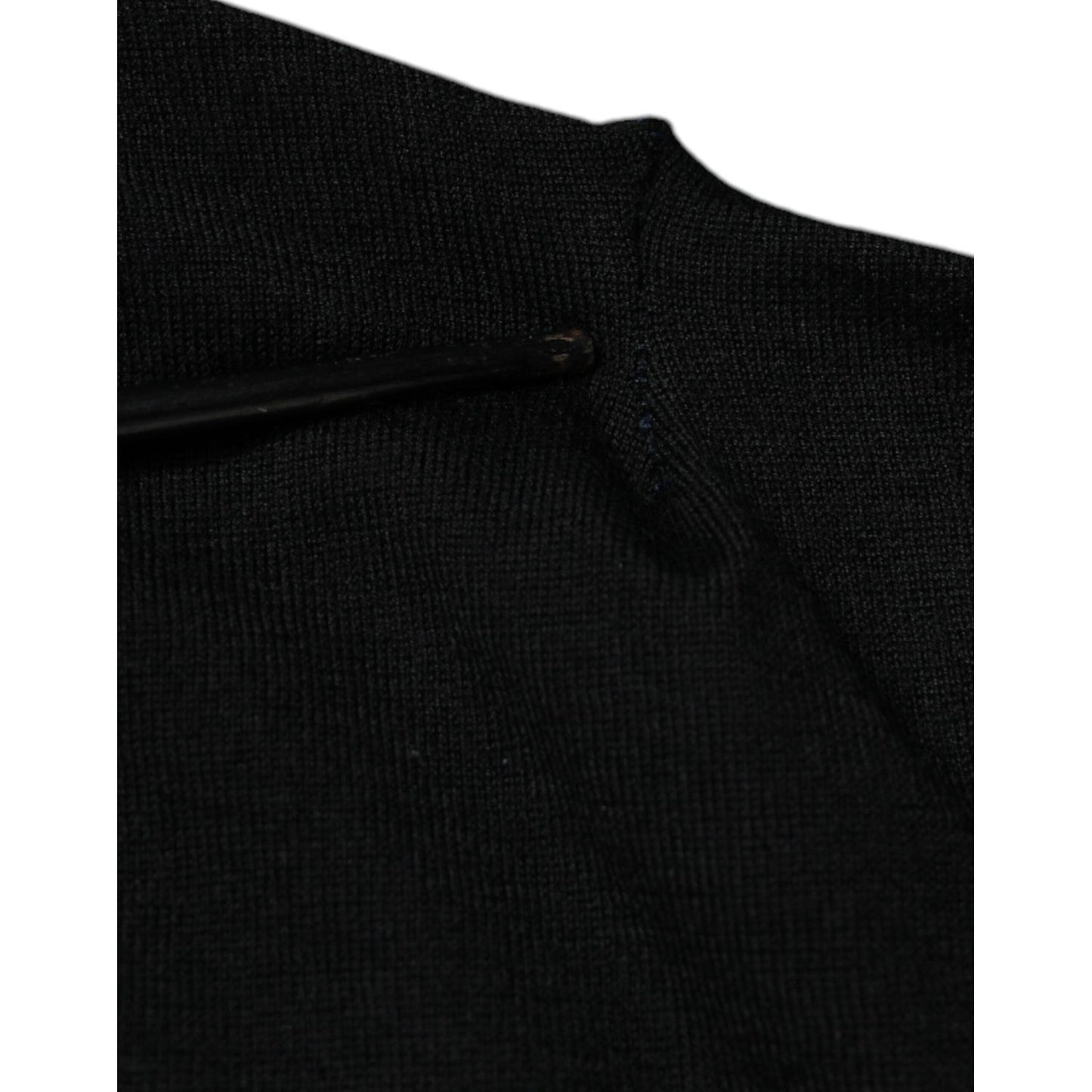 Dolce & Gabbana Black Cashmere V-neck Pullover Sweater TSH87801-54