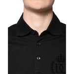 Dolce & Gabbana Black DG Collared Short Sleeves Polo T-shirt TSH90000-50