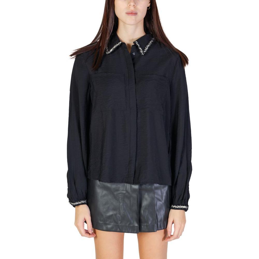 Vila Clothes Black Viscose Shirt VI-15818600009-34 | XXS