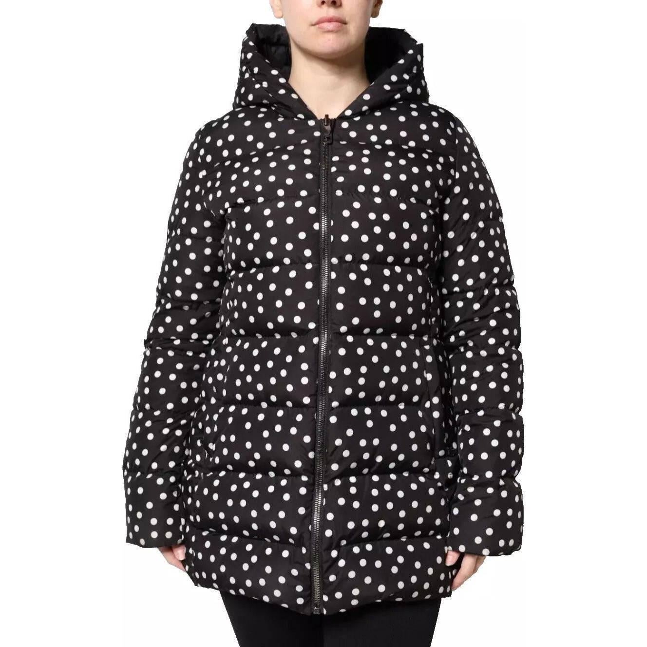 Dolce & Gabbana Black Polyester Hooded Reversible Jacket JKT41447-42