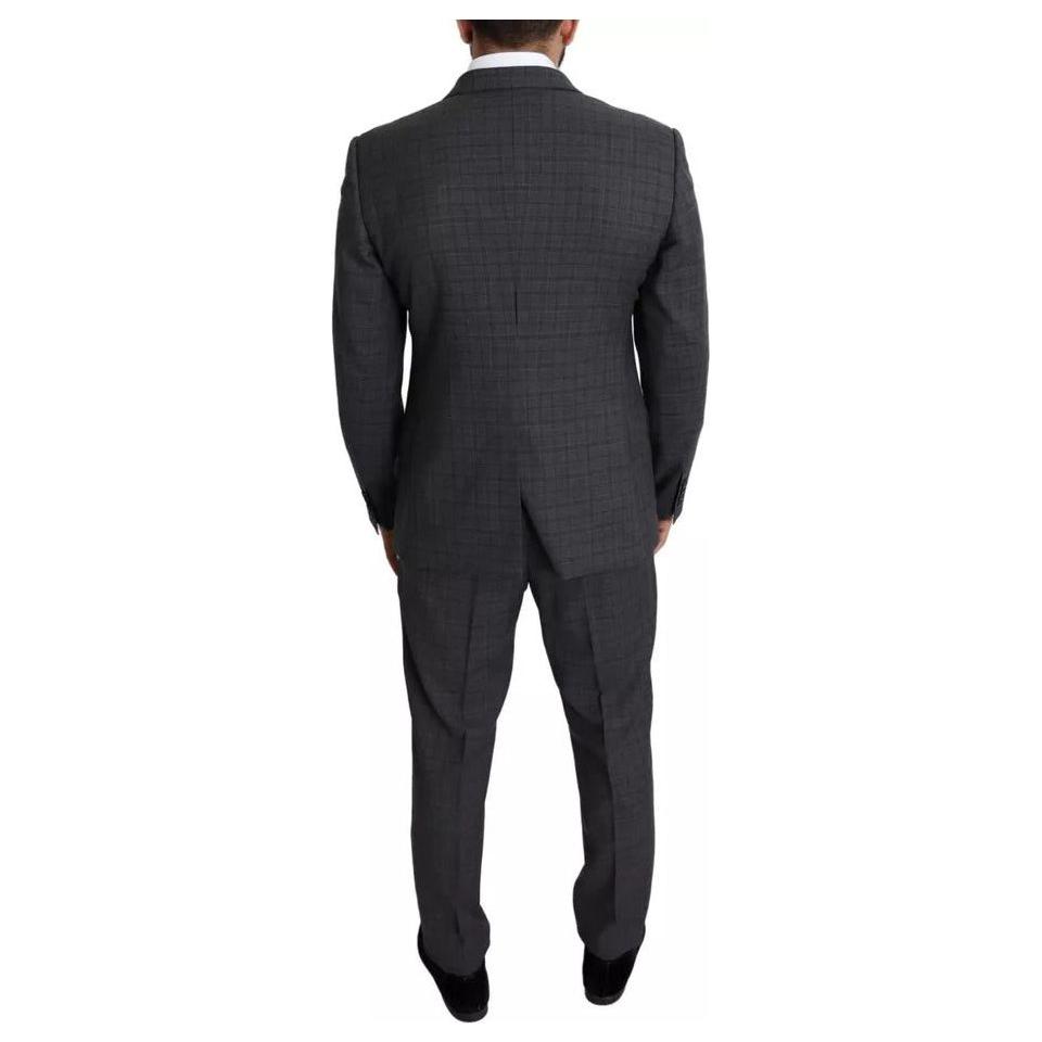 Dolce & Gabbana Gray Wool Men Formal 2 Piece MARTINI Suit