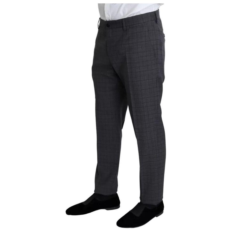 Dolce & Gabbana Gray Wool Men Formal 2 Piece MARTINI Suit
