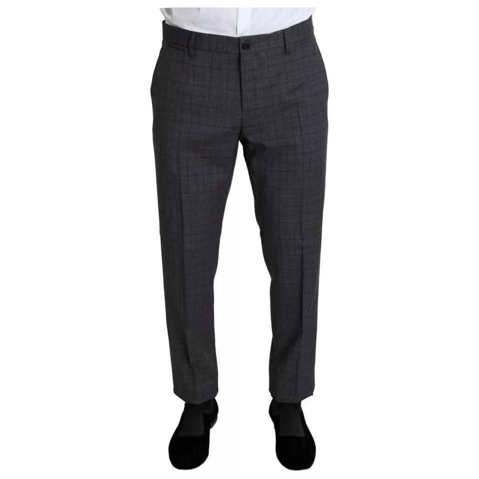 Dolce & Gabbana Gray Wool Men Formal 2 Piece MARTINI Suit