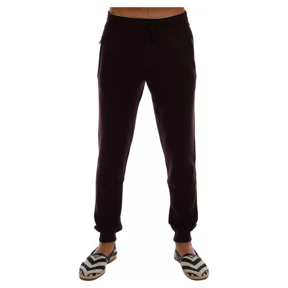 Dolce & Gabbana Purple Cashmere Gym Training Sport Pants