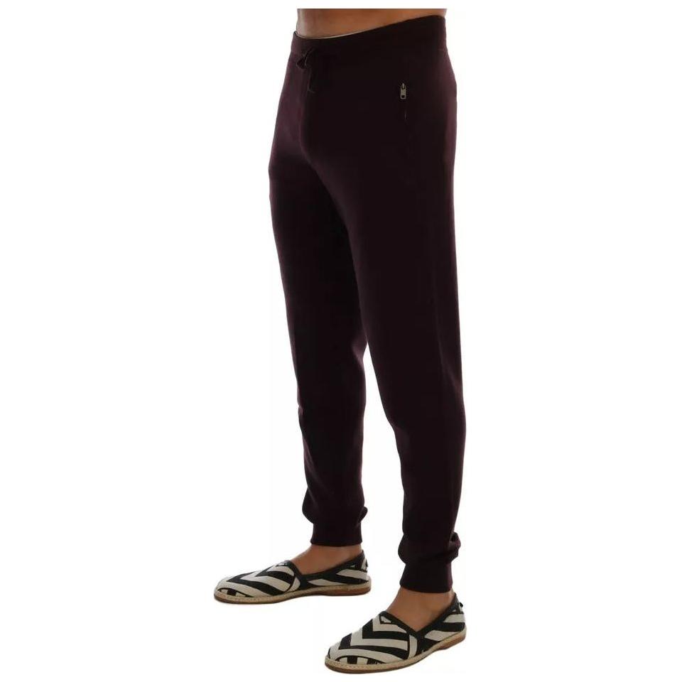 Dolce & Gabbana Purple Cashmere Gym Training Sport Pants