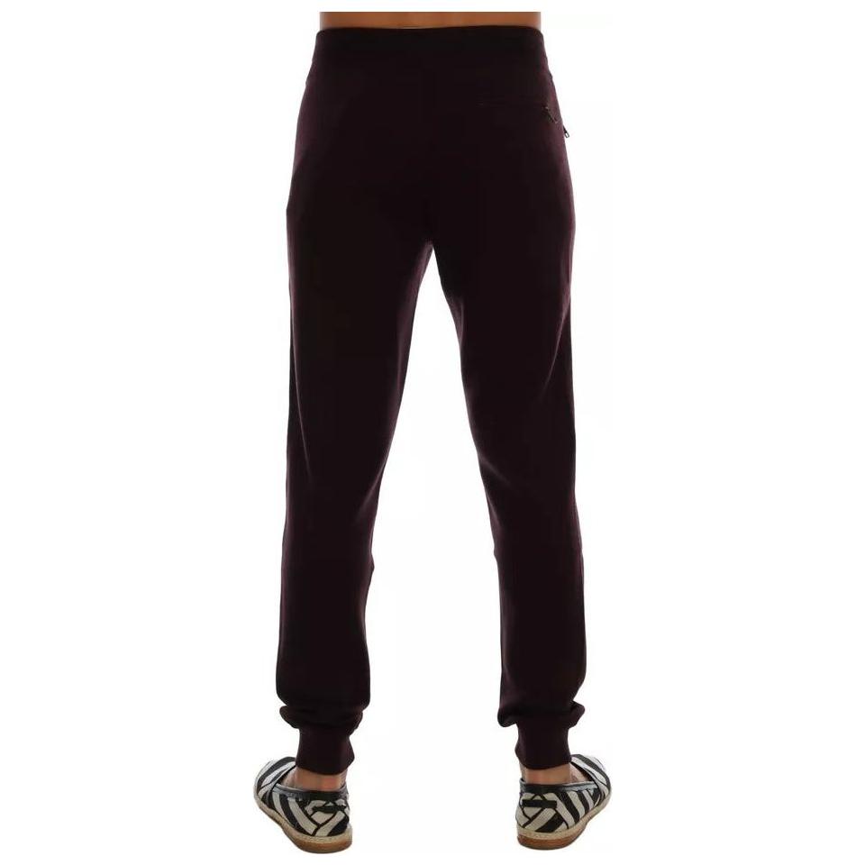 Dolce & Gabbana Purple Cashmere Gym Training Sport Pants