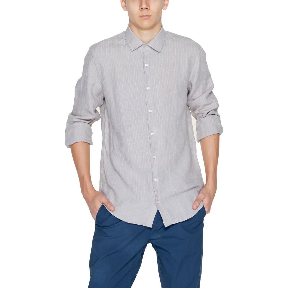 Calvin KleinCalvin Klein Beige Linen Shirt1728,39,42,44,71956299936,Beige,Calvin Klein,Men,New with tags,Shirts - Men - Clothing