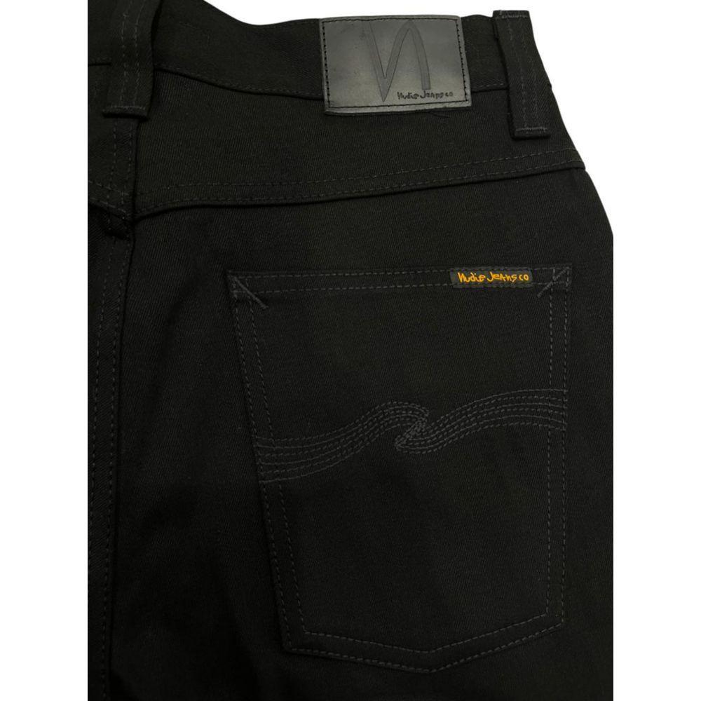 Nudie Jeans Black Cotton Men Jeans NU-24763-W31