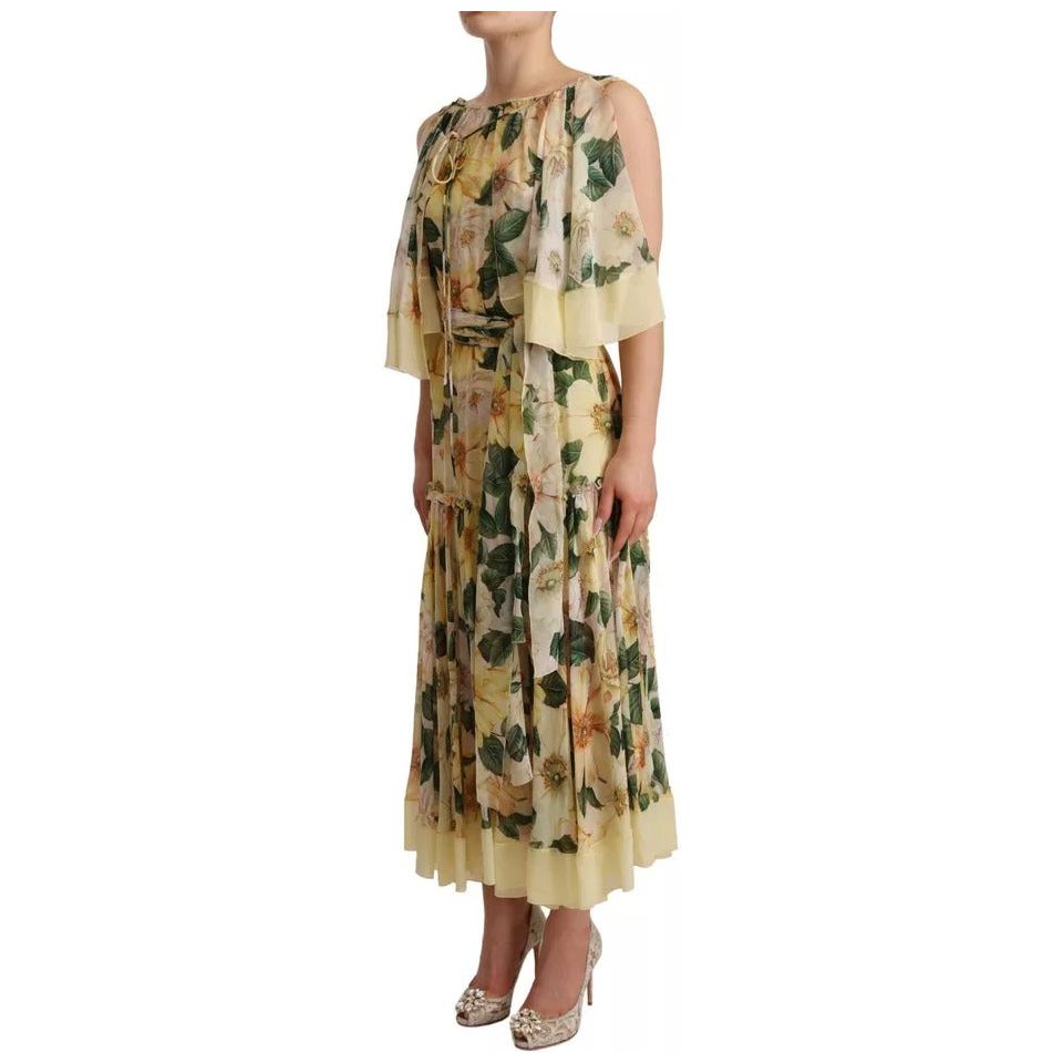 Dolce & Gabbana Multicolor Silk Floral Print Long Maxi Dress DR28249-36