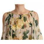Dolce & Gabbana Multicolor Silk Floral Print Long Maxi Dress DR28249-36
