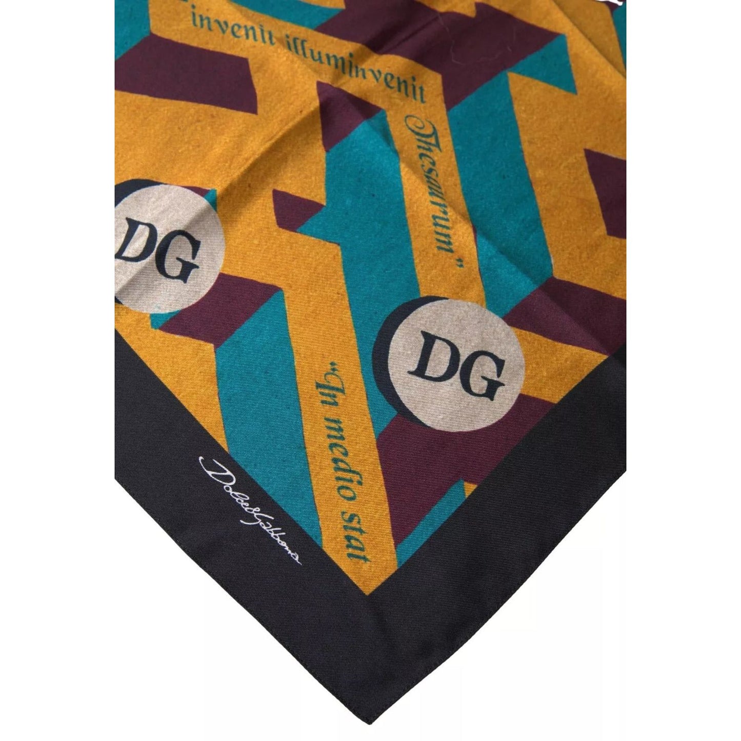 Dolce & Gabbana Multicolor Printed Square Handkerchief Scarf MS7005
