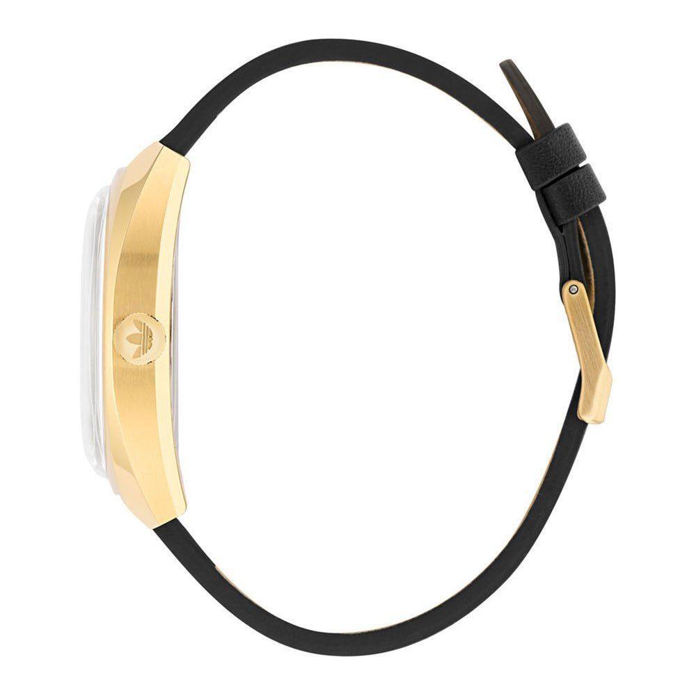 Adidas Black Leather Dress Watch