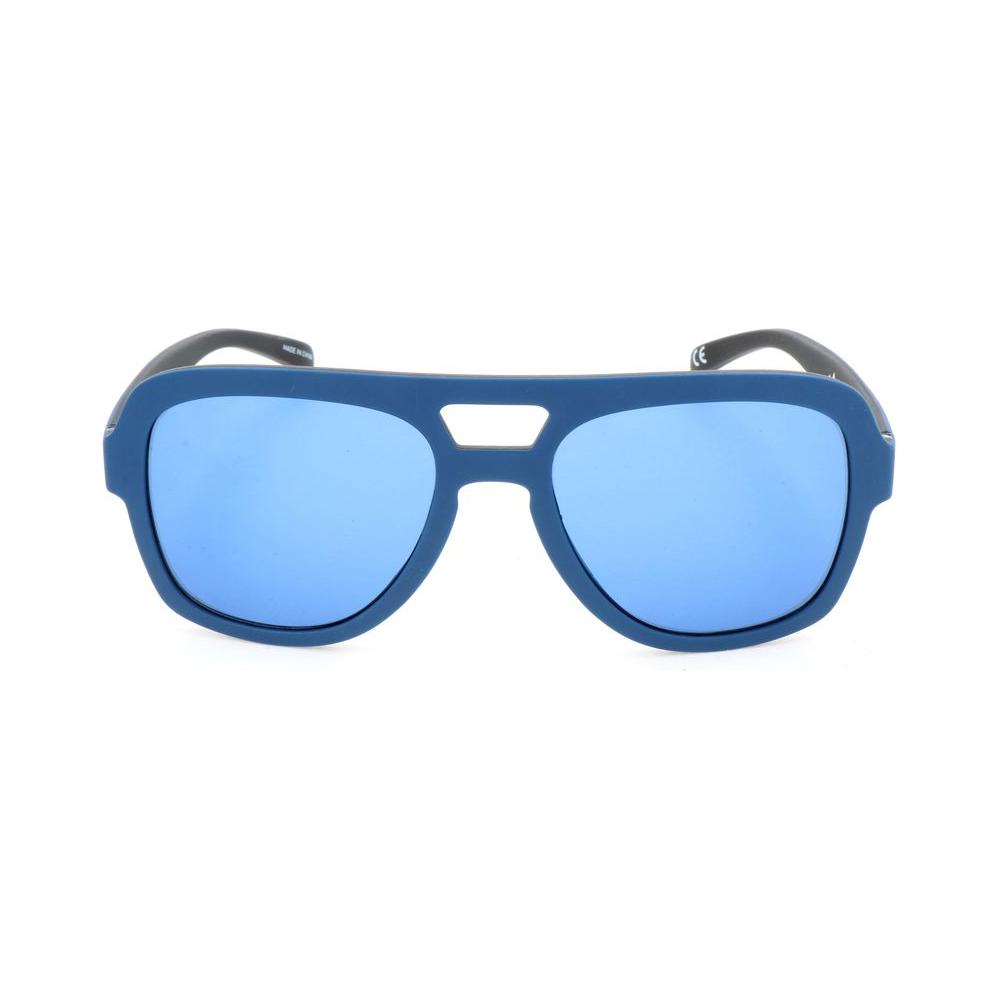 Adidas blue plastic sunglasses with 54/19/140mm dimensions and protection level 2, featuring a modern design for men.