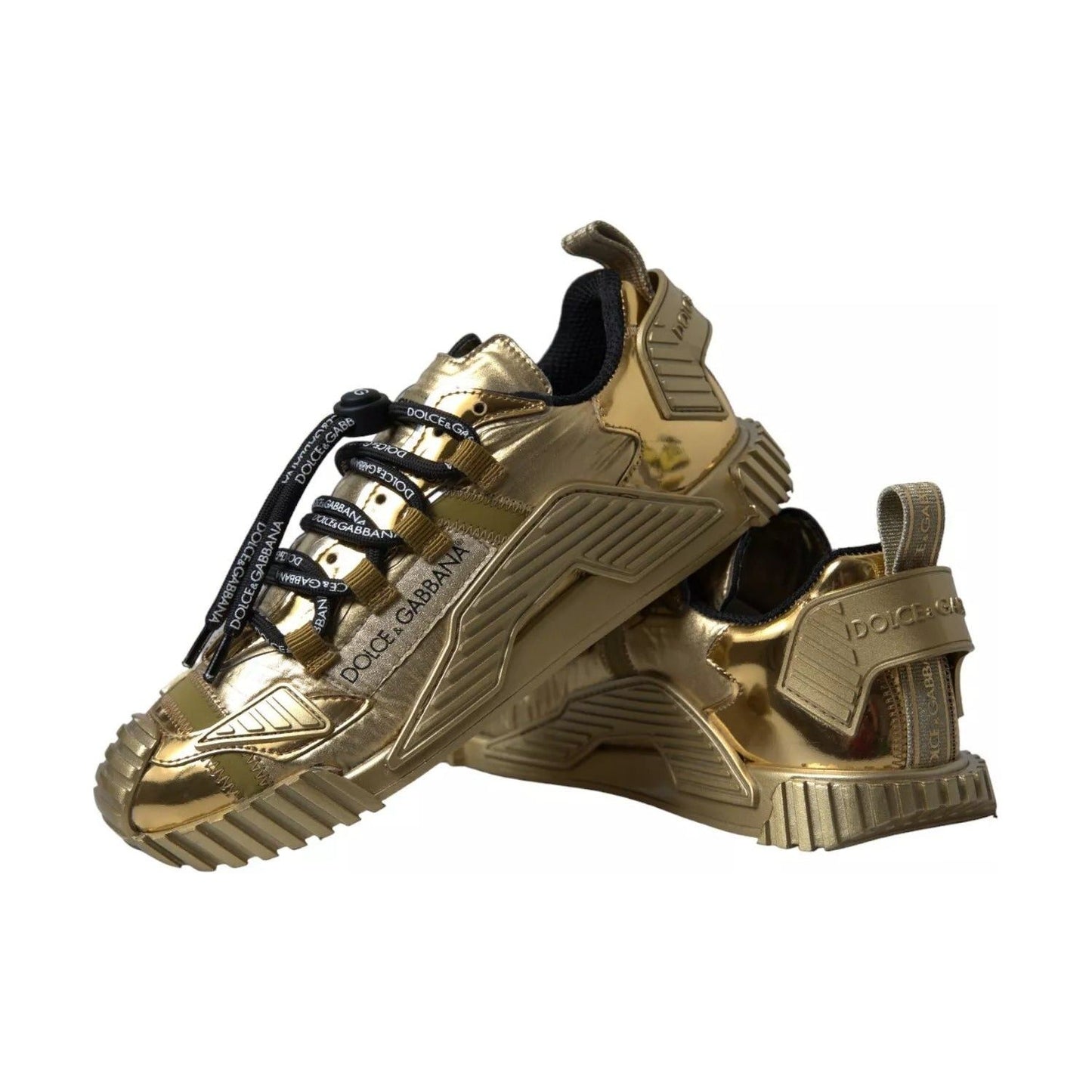 Dolce & Gabbana Metallic Gold NS1 Low Top Sneakers Shoes Sneakers