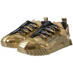 Dolce & Gabbana Metallic Gold NS1 Low Top Sneakers Shoes Sneakers