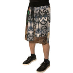 Dolce & Gabbana Multicolor Patchwork Linen Bermuda Shorts PAN75662-48
