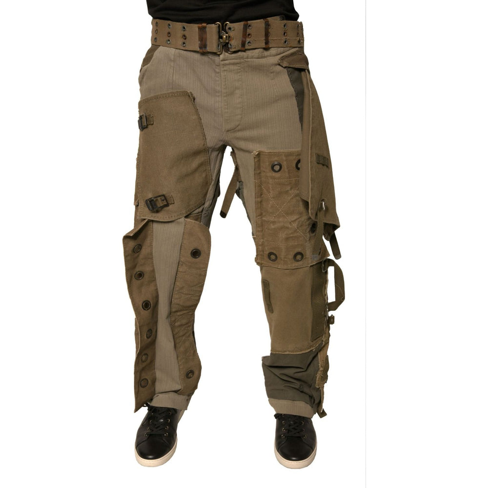 Dolce & Gabbana Multicolor Reconstructed Flight Cargo Pants PAN75672-48