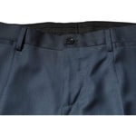 Dolce & Gabbana Blue Wool Tapered Formal Dress Pants PAN75806-48