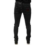 Dolce & Gabbana Black Cotton Stretch Skinny Men Denim Jeans PAN75883-50