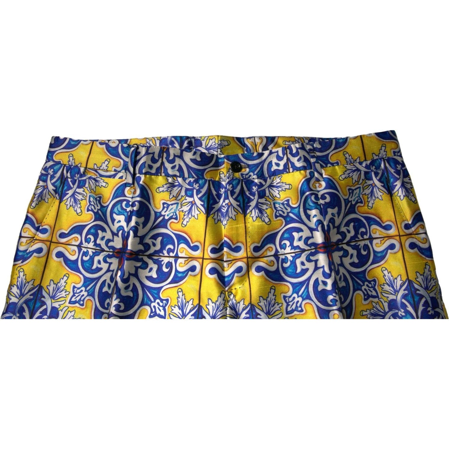 Dolce & Gabbana Multicolor MajolicaSilk Skinny Pants PAN76154-52