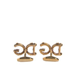 Dolce & Gabbana Gold Tone 925 Sterling Silver DG Logo Cufflink SMY10537