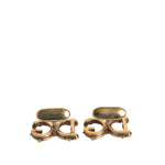 Dolce & Gabbana Gold Tone 925 Sterling Silver DG Logo Cufflink SMY10537