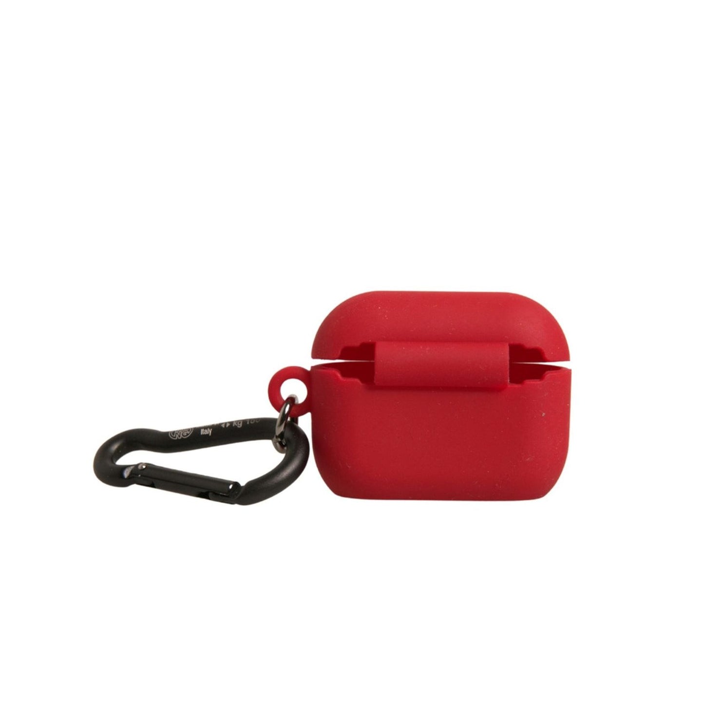 Dolce & Gabbana Red Silicone Rubber Logo Embossed Airpods Case SMY10598