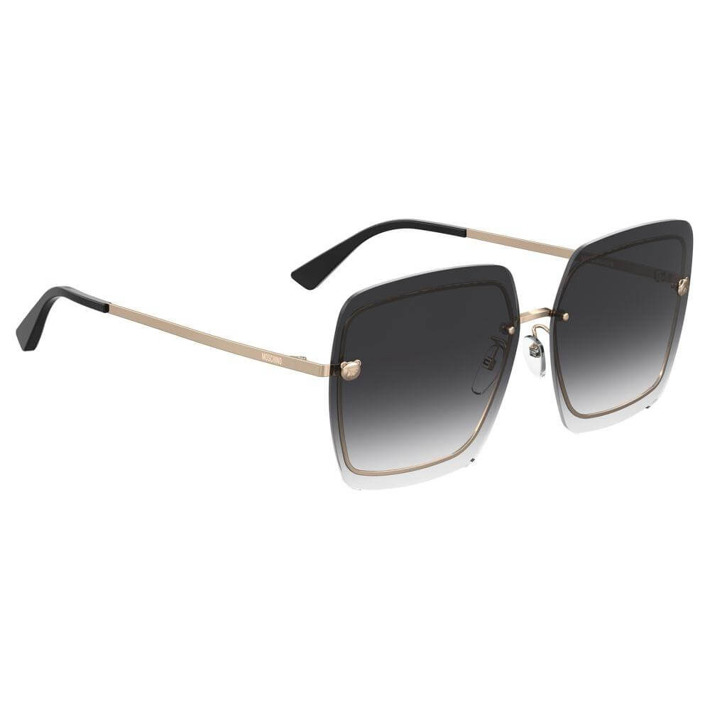 Moschino Gray Metal Sunglasses for Women, Model MOS085GSKB79O, with gradient lenses and a sleek square design.