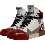Dolce & Gabbana Multicolor Leather High Top Sneakers Shoes MV6743-40
