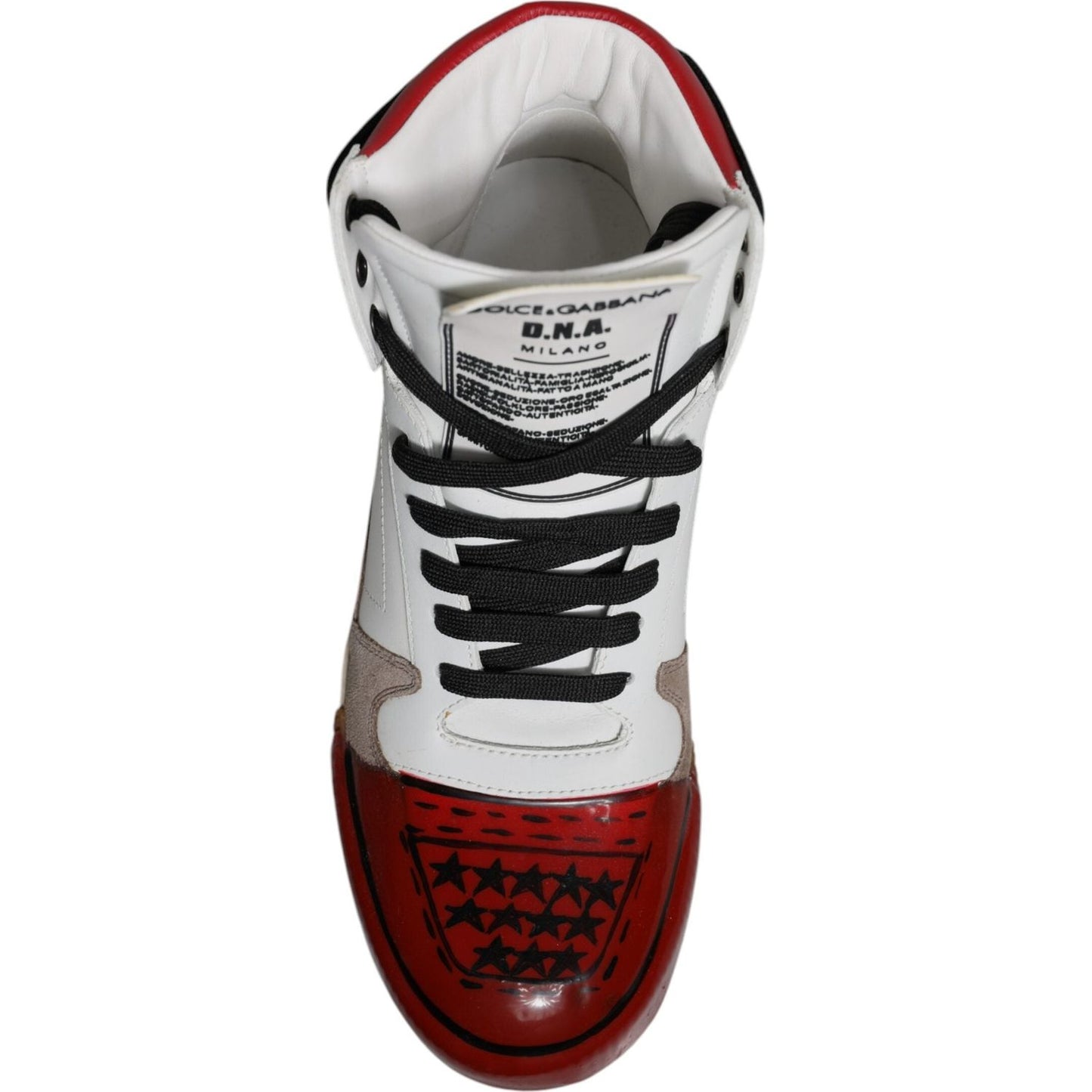 Dolce & Gabbana Multicolor Leather High Top Sneakers Shoes MV6743-40