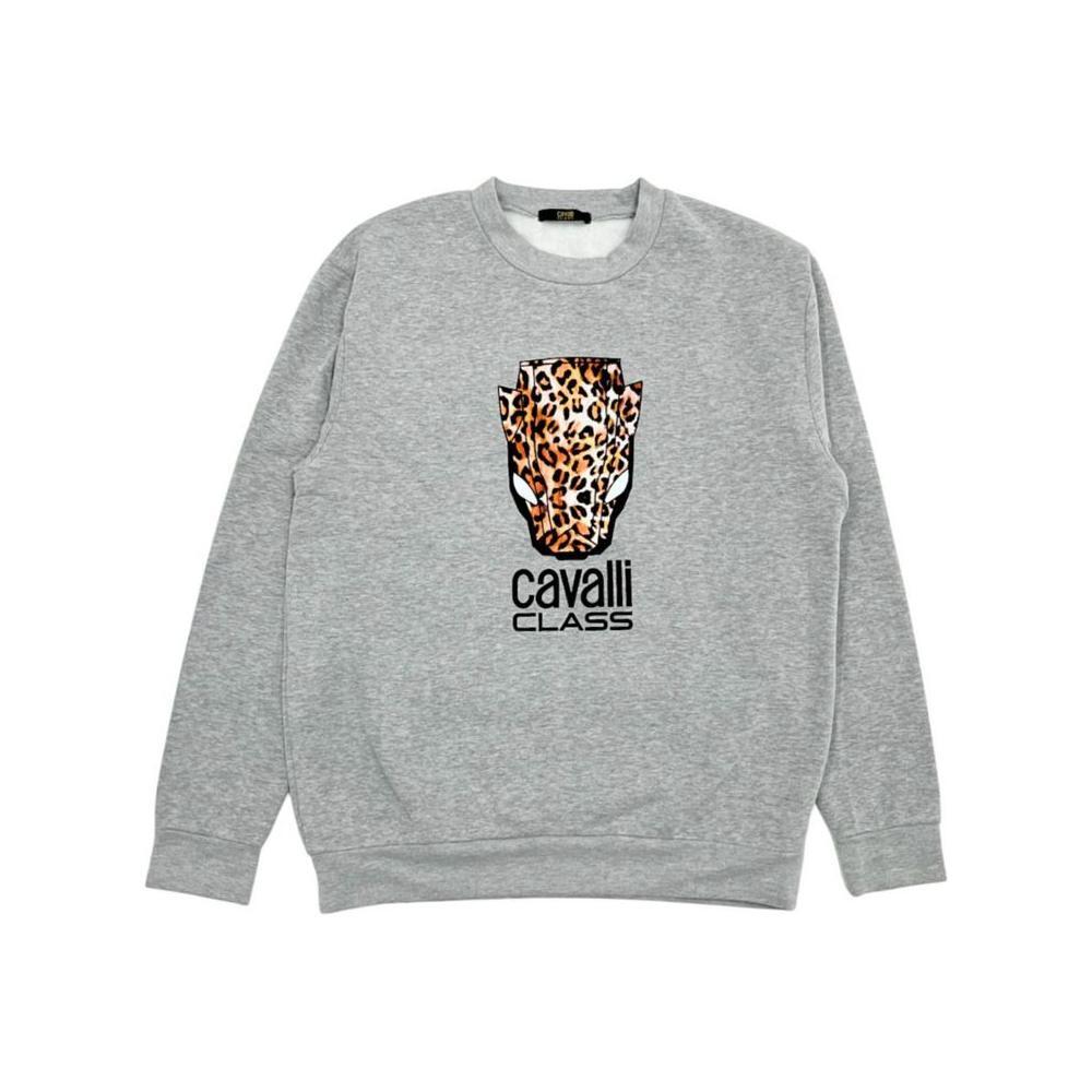 Cavalli Class Gray Polyester Women's Hoodie
