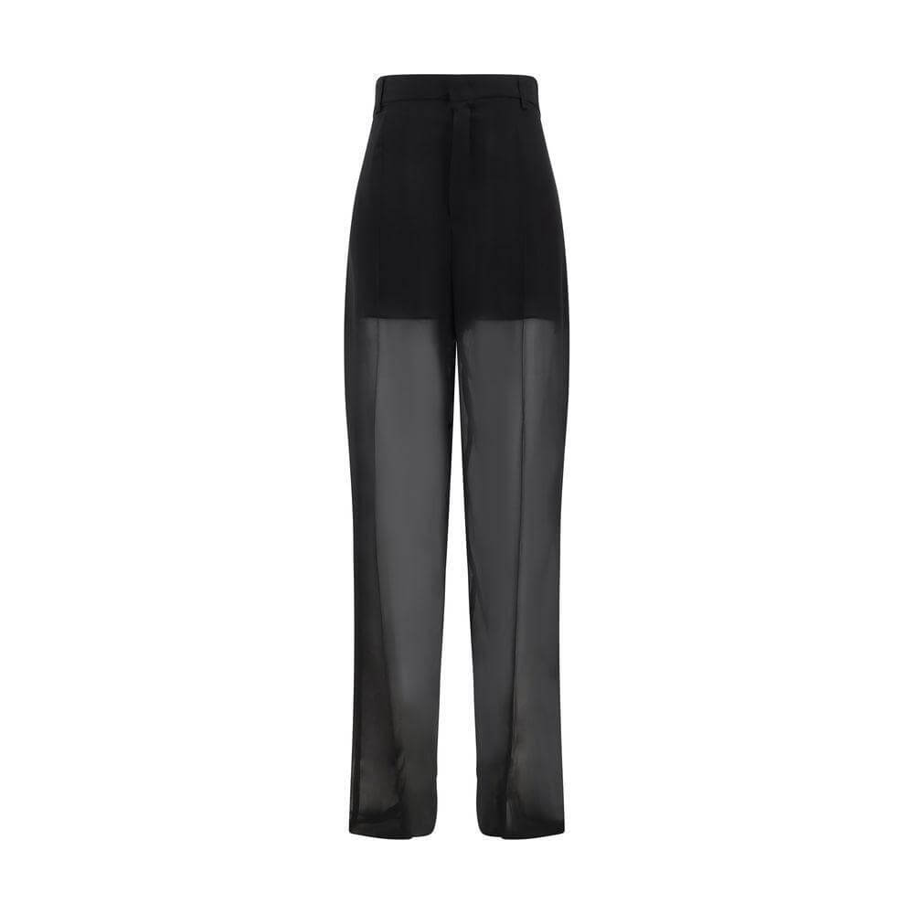 Blumarine Semi-sheer georgette Pants BL-P522P164AN0990-IT44 | L