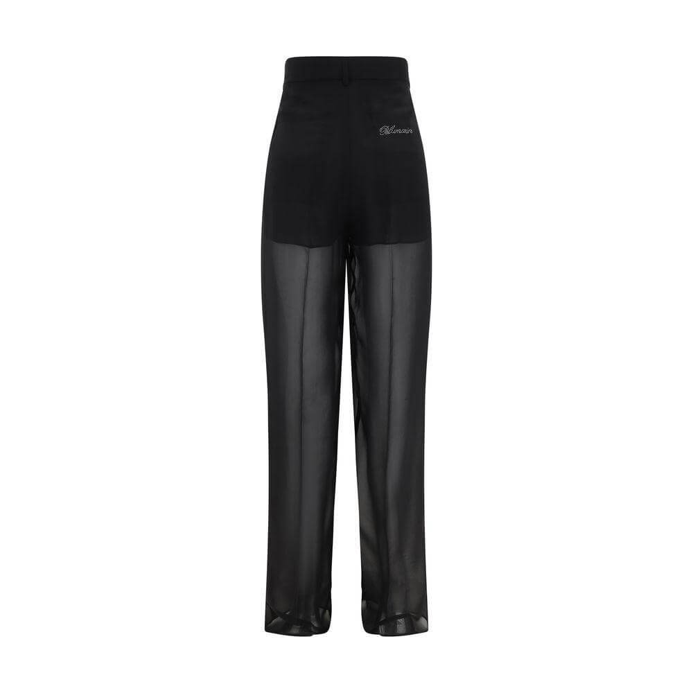 Blumarine Semi-sheer georgette Pants BL-P522P164AN0990-IT44 | L
