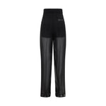 Blumarine Semi-sheer georgette Pants BL-P522P164AN0990-IT44 | L