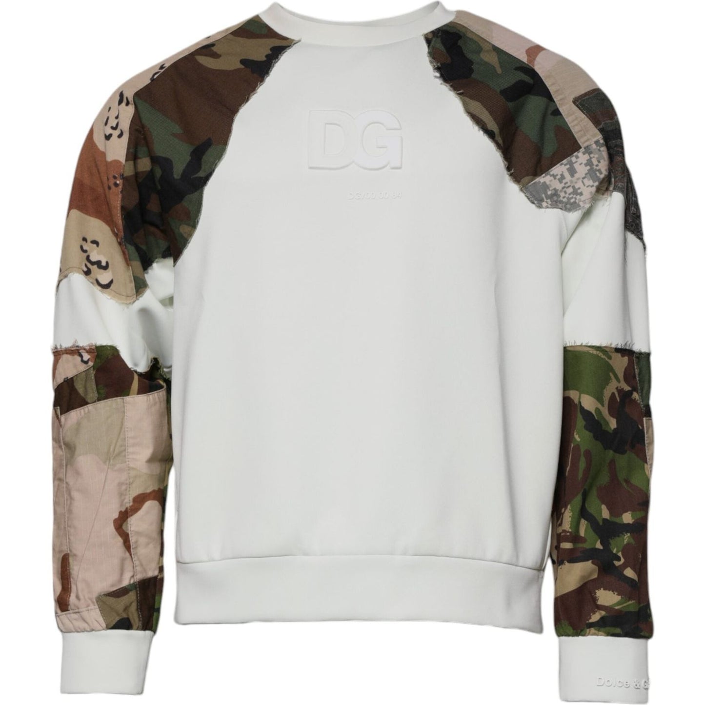 Dolce & Gabbana Multicolor Patchwork Cotton Crew Neck Sweater TSH878566-48