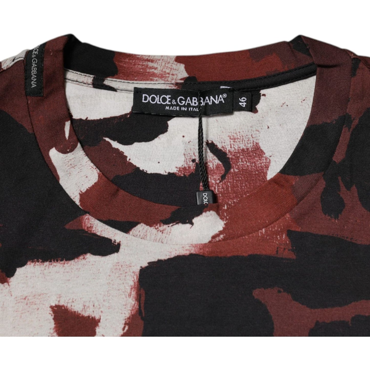 Dolce & Gabbana Multicolor Camouflage Crew Neck T-shirt TSH878500-46