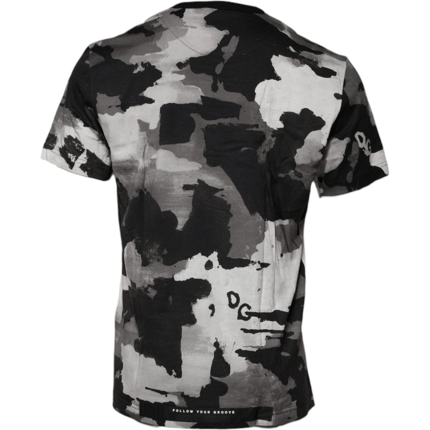 Dolce & Gabbana Multicolor Camouflage Crew Neck T-shirt TSH878504-44