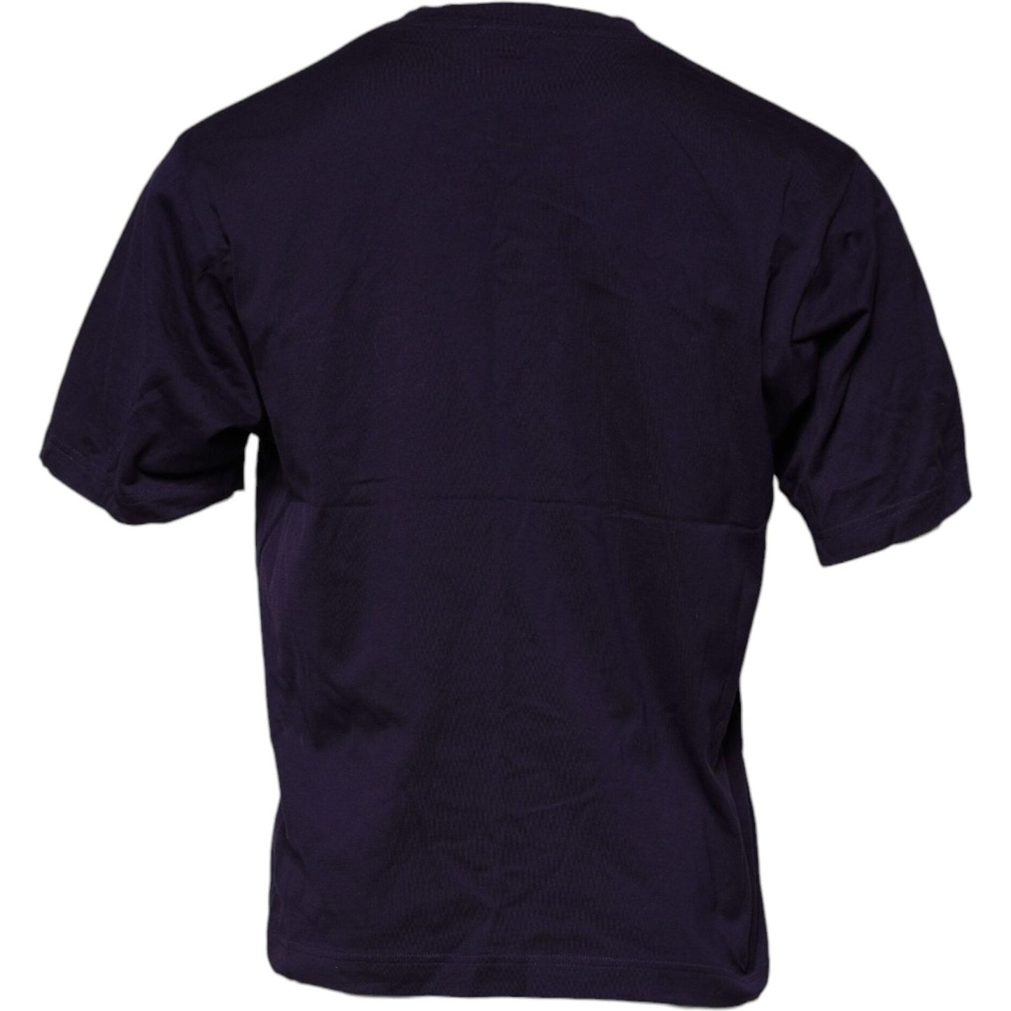 Dolce & Gabbana Purple DG Logo Cotton Crew Neck T-shirt