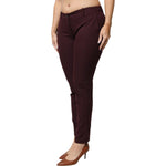 Aniye By Maroon Mid Waist Tapered Skinny Dress Pants PAN72639-42