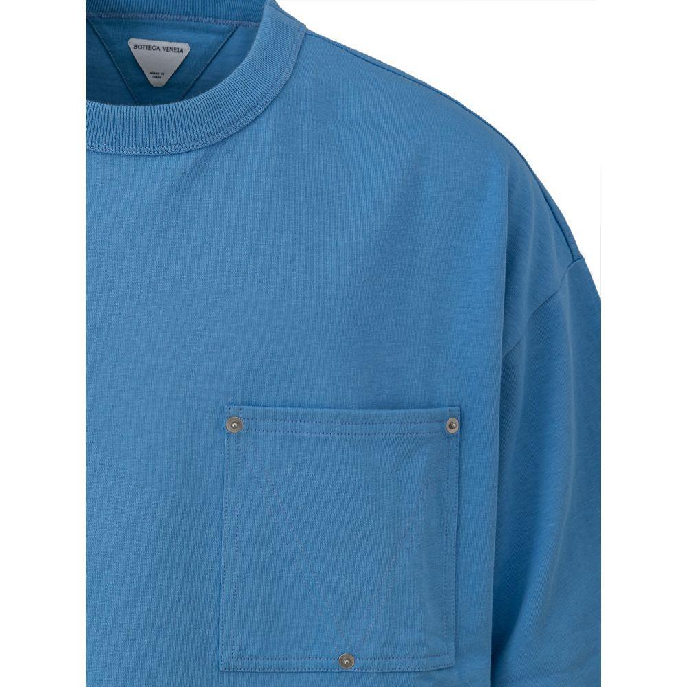 Bottega Veneta Blue Cotton T-Shirt BO-775667320013813-S
