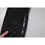 Dolce & Gabbana Black Tattered Cotton Skinny Men Denim Jeans PAN75287-48