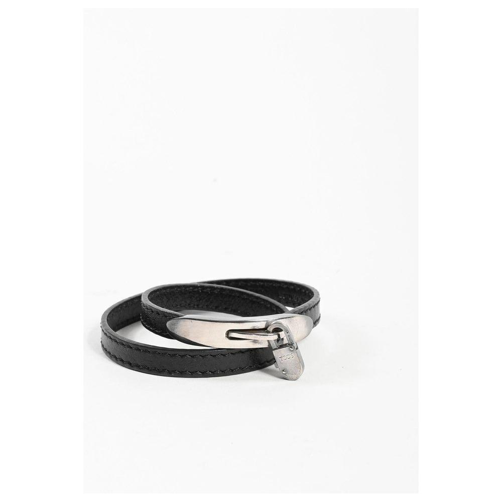 Tod's Black Leather Bracelet