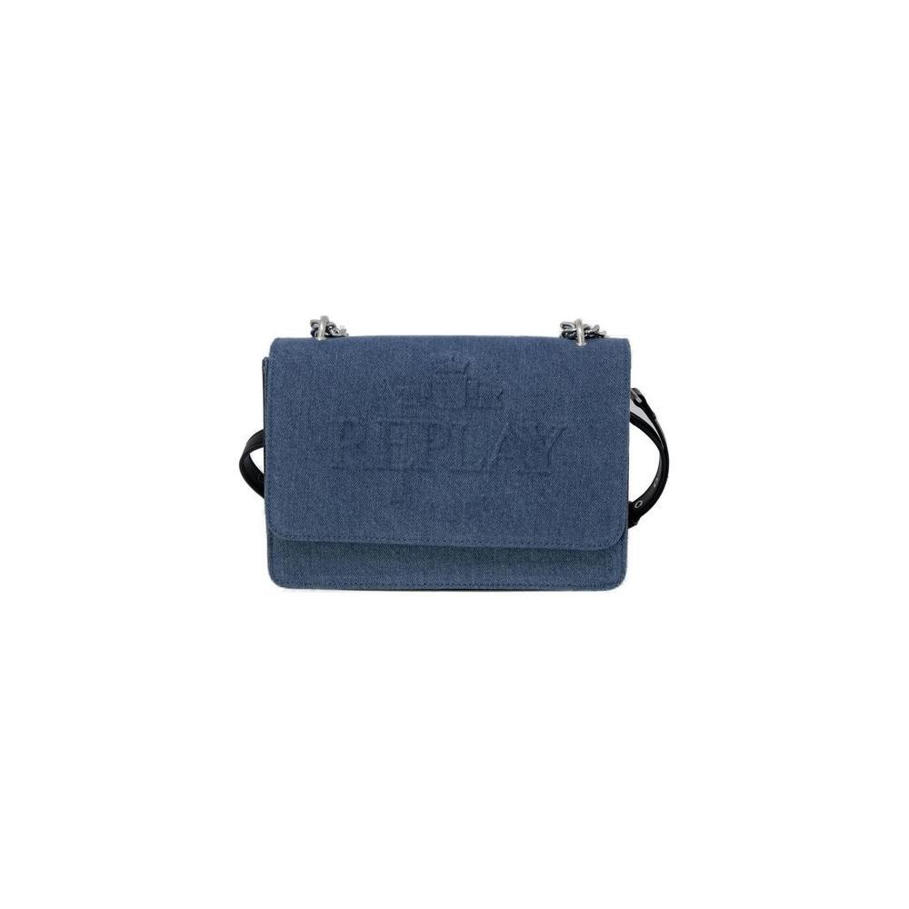 Replay Blue Polyester Shoulder Bag