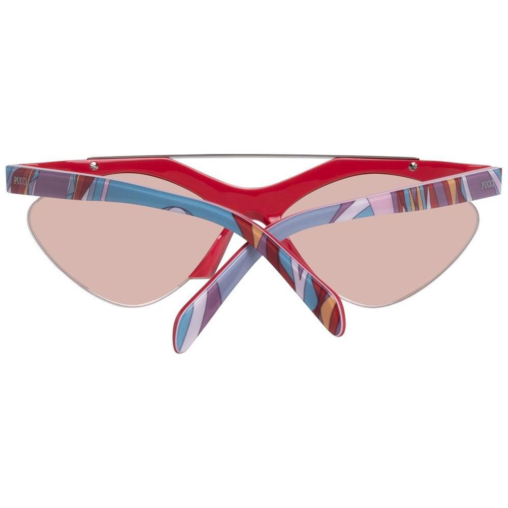 Emilio Pucci Red Metal Sunglasses 1728,67434610848,Emilio Pucci,New with tags,Red,Sunglasses,Sunglasses for Women - Sunglasses,Women Emilio Pucci EPEP01375966SAC