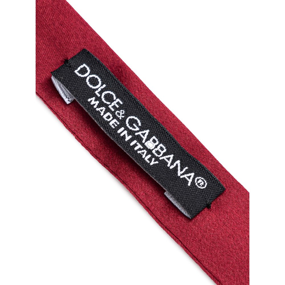 Dolce & Gabbana Red Silk Bowty