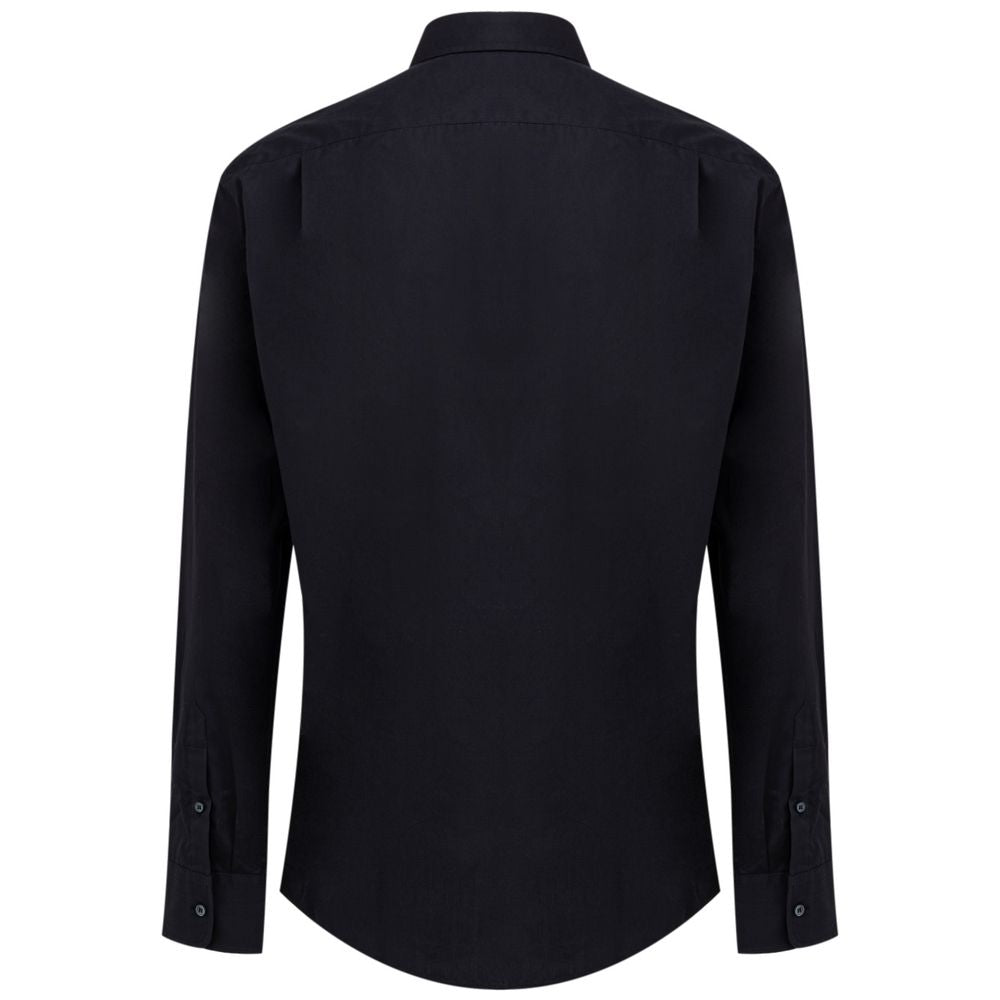 Dolce & Gabbana Navy Blue Cotton Shirt