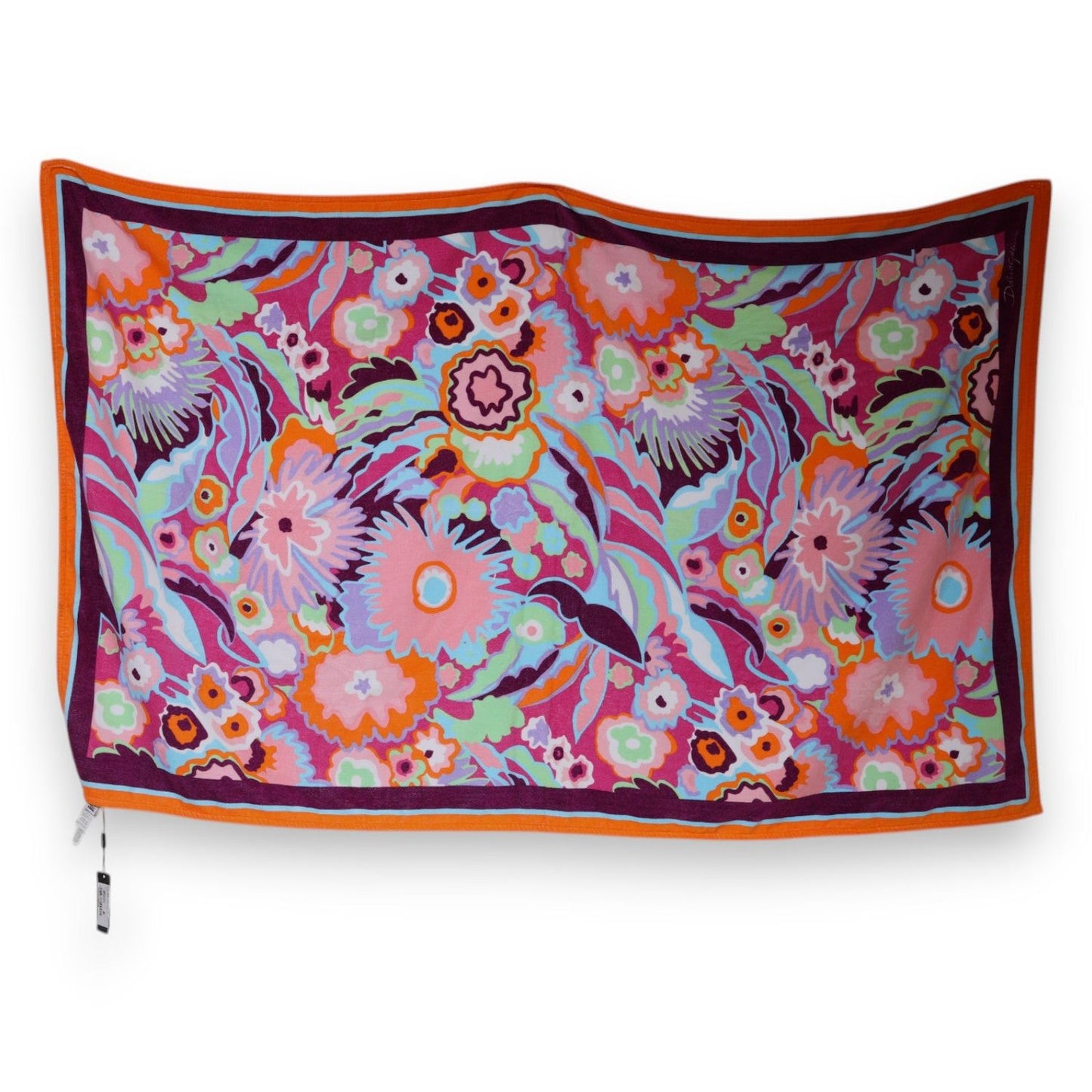 Dolce & Gabbana Multicolor Floral Print Cotton Beach Towel MS7448