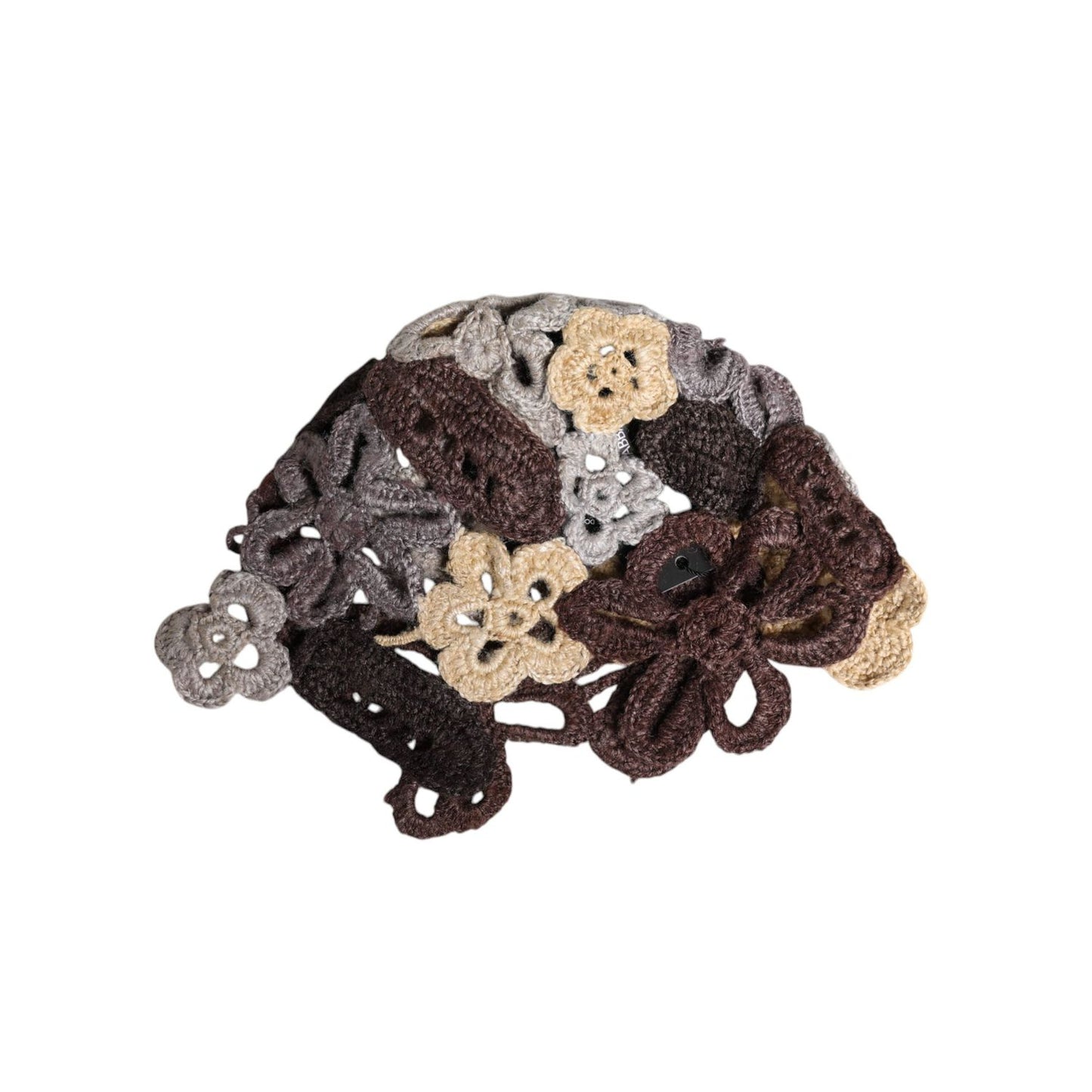 Dolce & Gabbana Multicolor Floral Silk Crochet Beanie Hat HAT9746