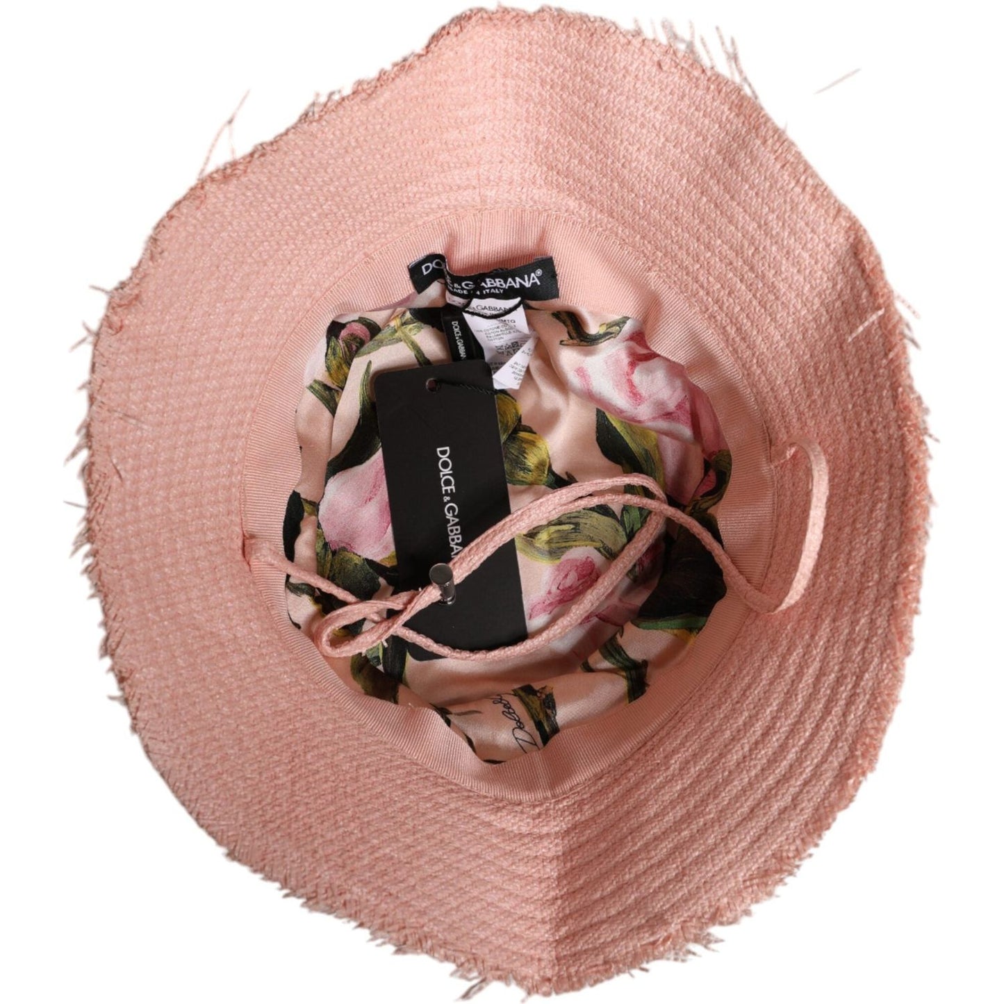 Dolce & Gabbana Pink Cotton Wide Brim Bucket Hat